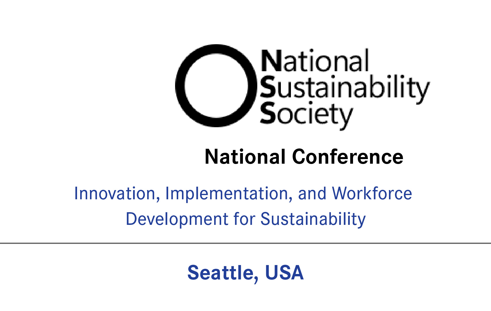 National Sustainability Society Conference 